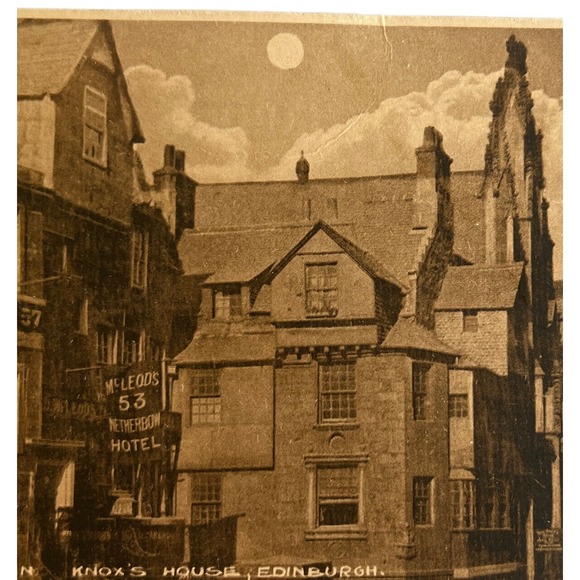 Antique Ephemera Early 1900s RPPC Postcard Foggo Gunn John Knox House Edinburgh - Picture 1 of 6